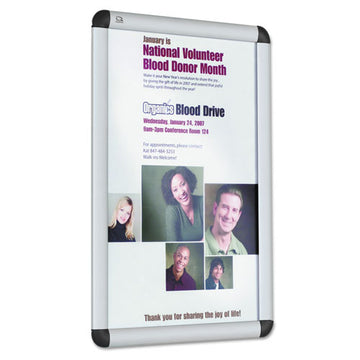 Quartet® Clip-frame Aluminum Sign Holder, 11 X 17, Silvertone Frame freeshipping - TVN Wholesale